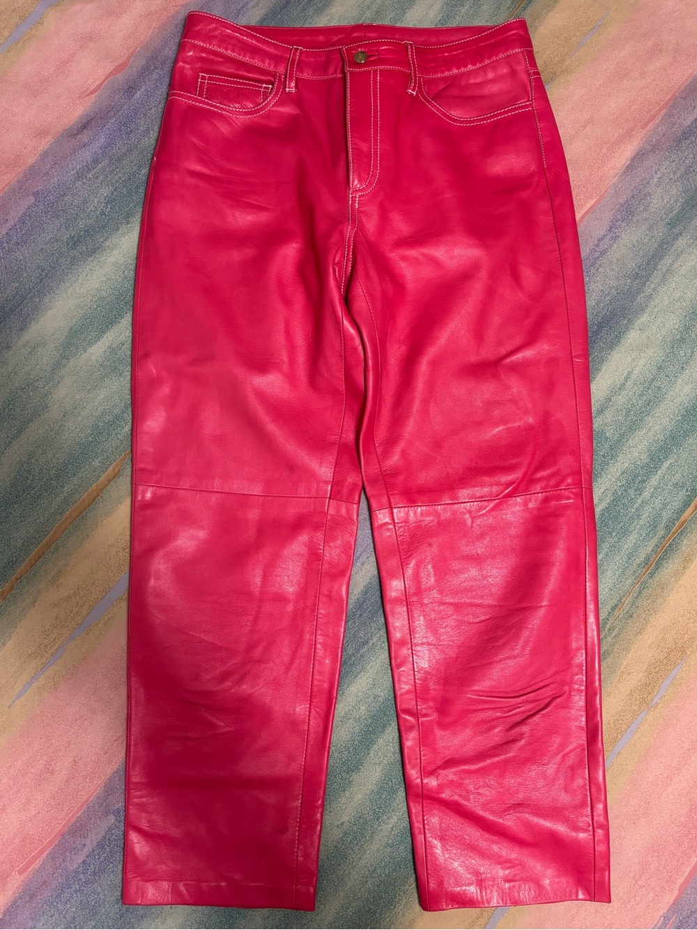 Ralph Lauren Collection purple label size 6 pink leather pants